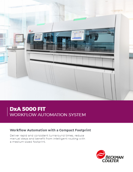 DxA 5000 FIT Brochure Beckman Coulter clinical chemistry 