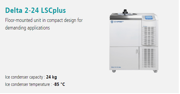 Martin Christ Freeze Dryers Advanced Gamma 2-24 LSCplus